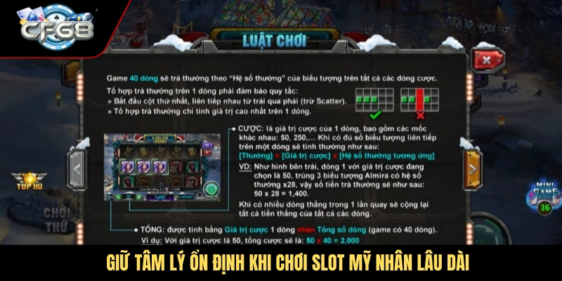 Giữ tâm lý ổn định khi chơi slot Mỹ Nhân lâu dài